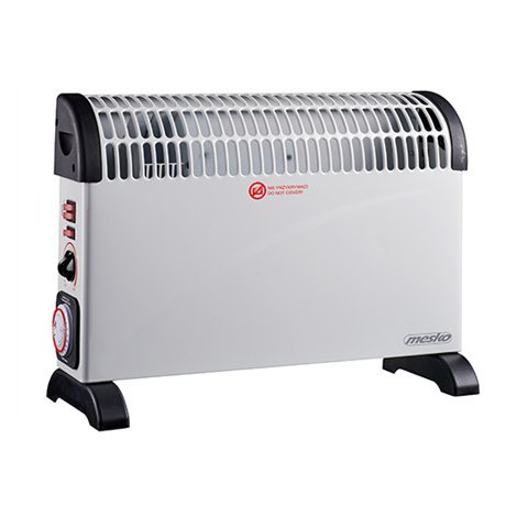 Mesko | Convector Heater with Timer and Turbo Fan | MS 7741w | Convection Heater | 2000 W | Number of power levels 3 | Suitable